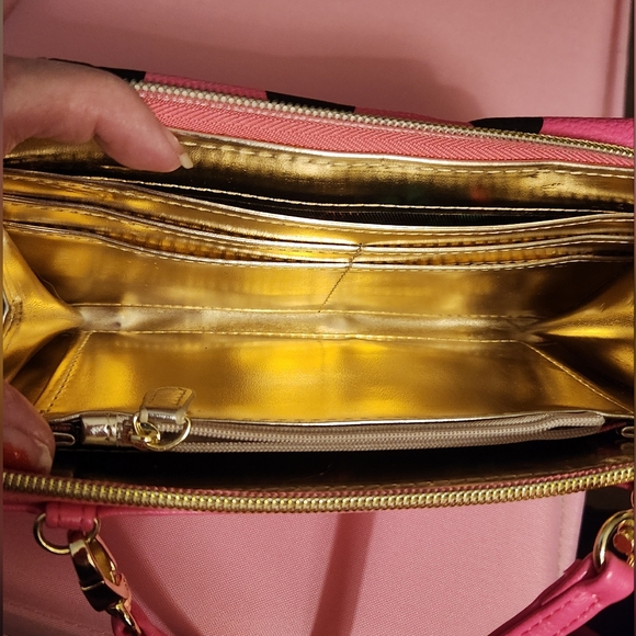 Pink Polka Dot Wallet On A Strap By Betsey - Picture 4 of 4